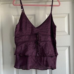 Chic Plum 100% Silk Camisole Top